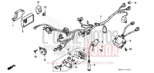WIRE HARNESS/ IGNITION COIL NX6502L de 1990